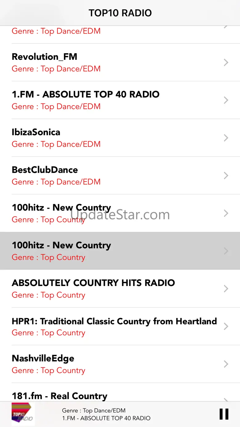 Top 10 Radio:Online Internet FM LIVE stations Free 7.0