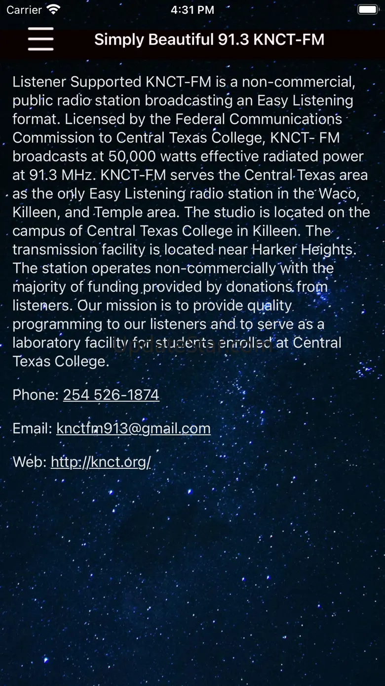 KNCT Radio 10.1.33
