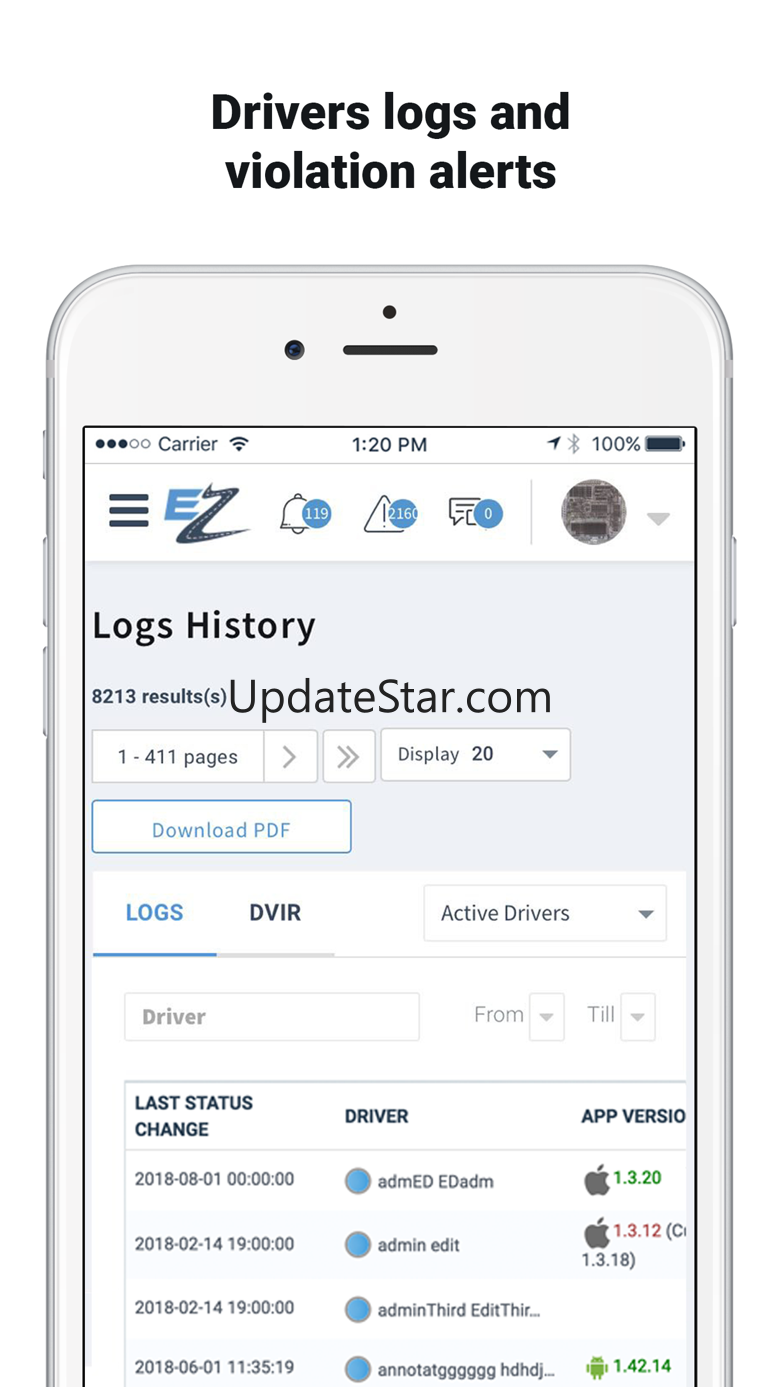 Ezlogz Admin Portal 1.2