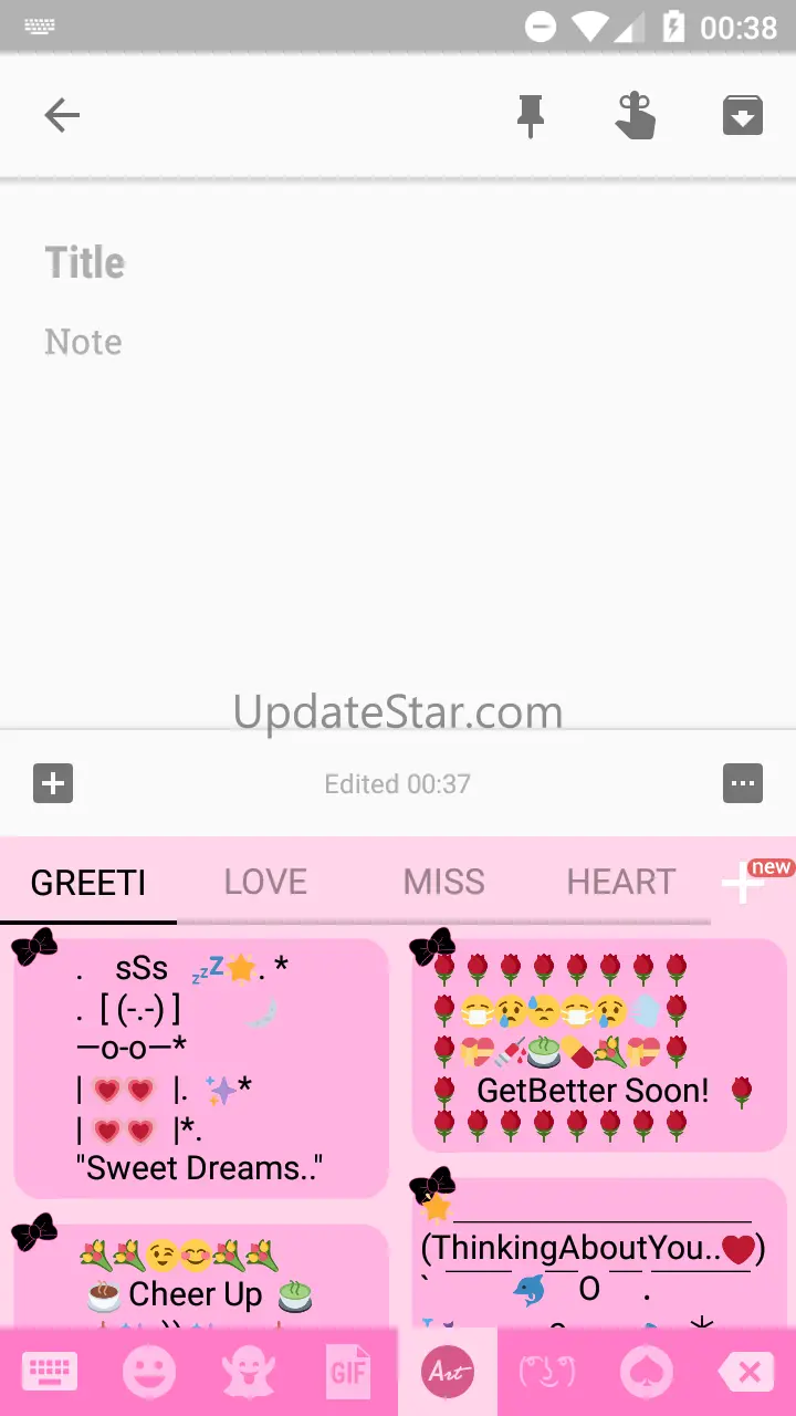 Emoji Keyboard Bow Pink Black 250