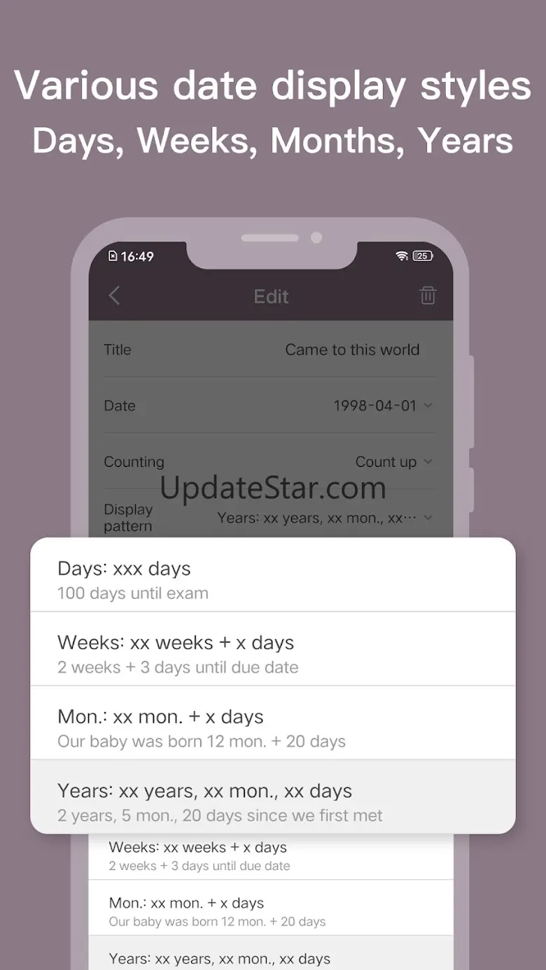 Count Days: Event cards V1.8.81