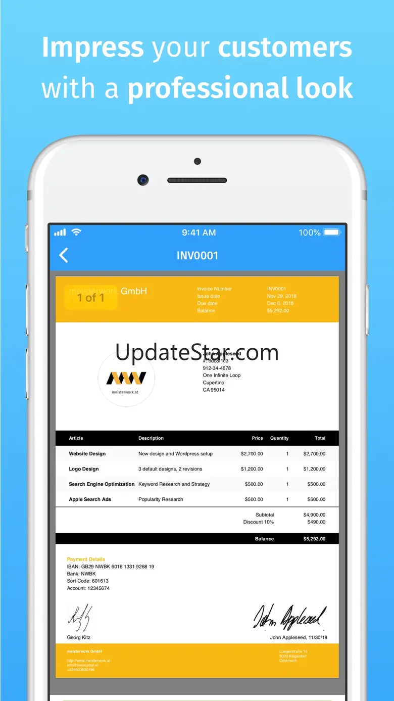 Invoice App° 1.11.1