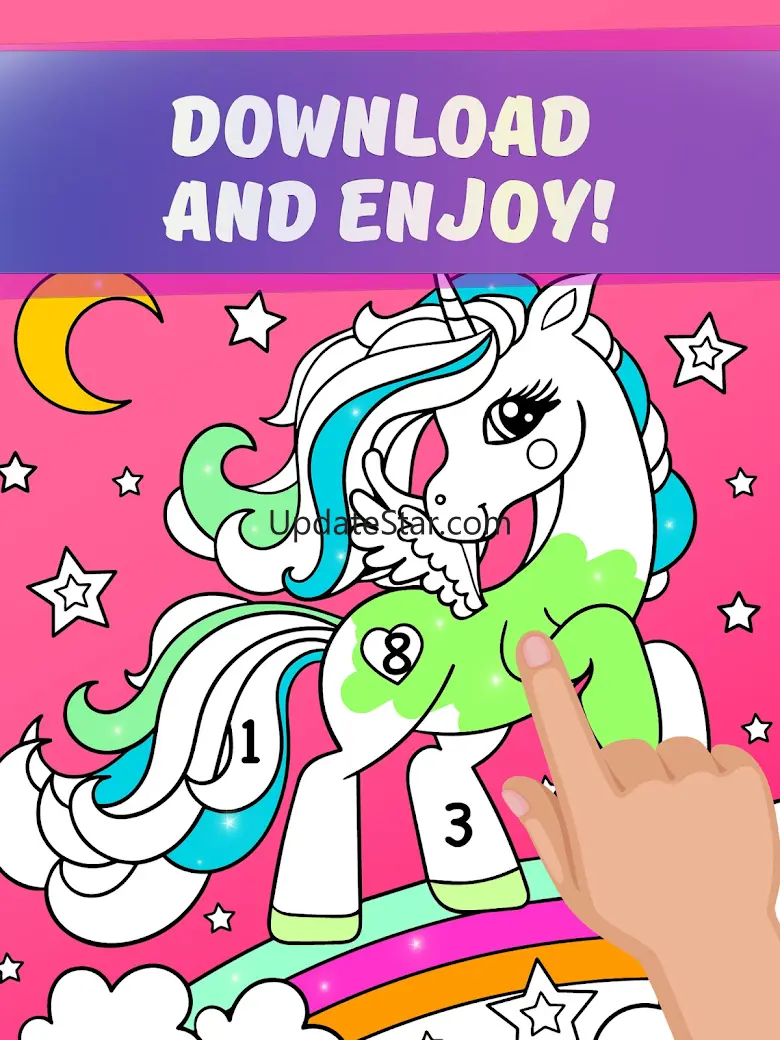 Rainbow Unicorn Color Numbers 1.5