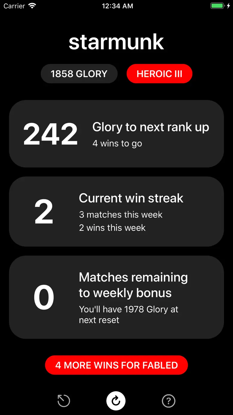 Fabled - Destiny Glory Tracker 1.2.3
