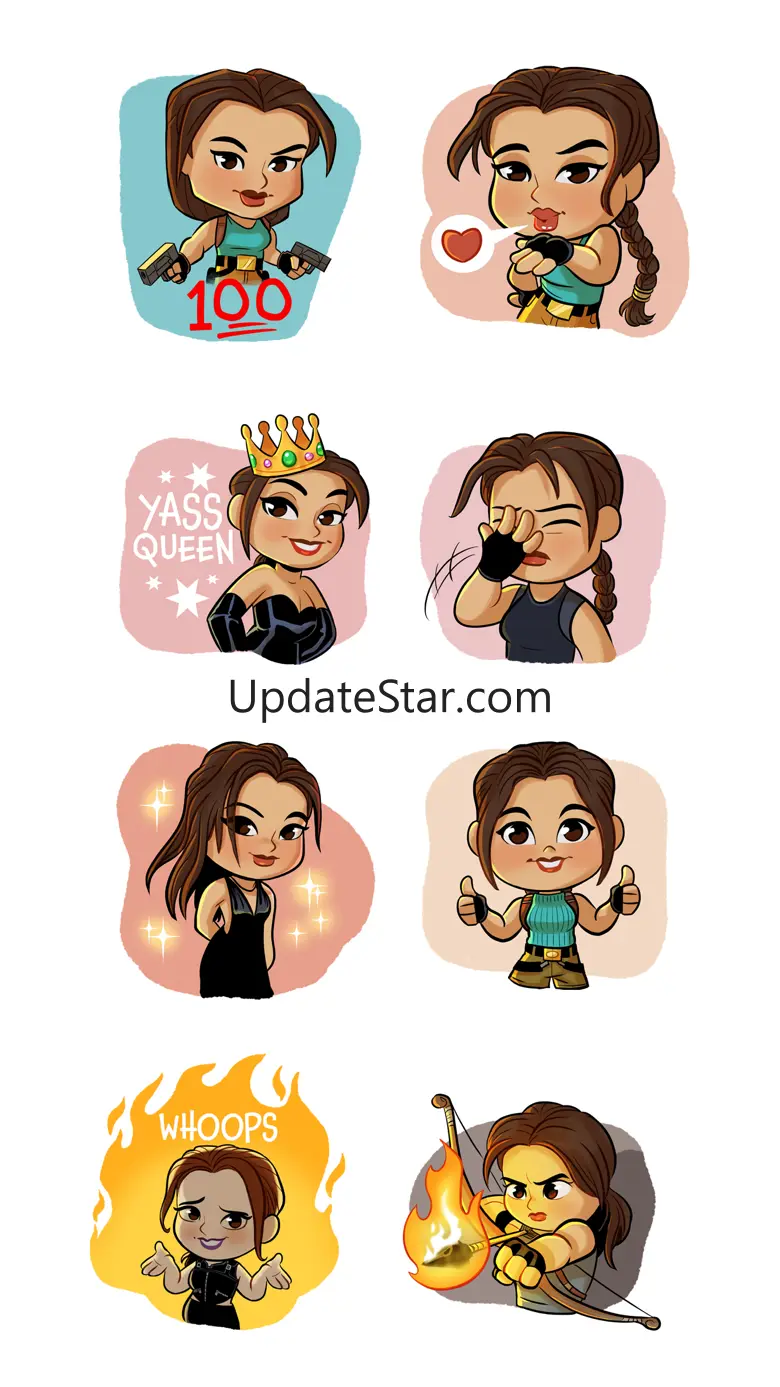 Tomb Raider 25 Sticker Pack 1.0
