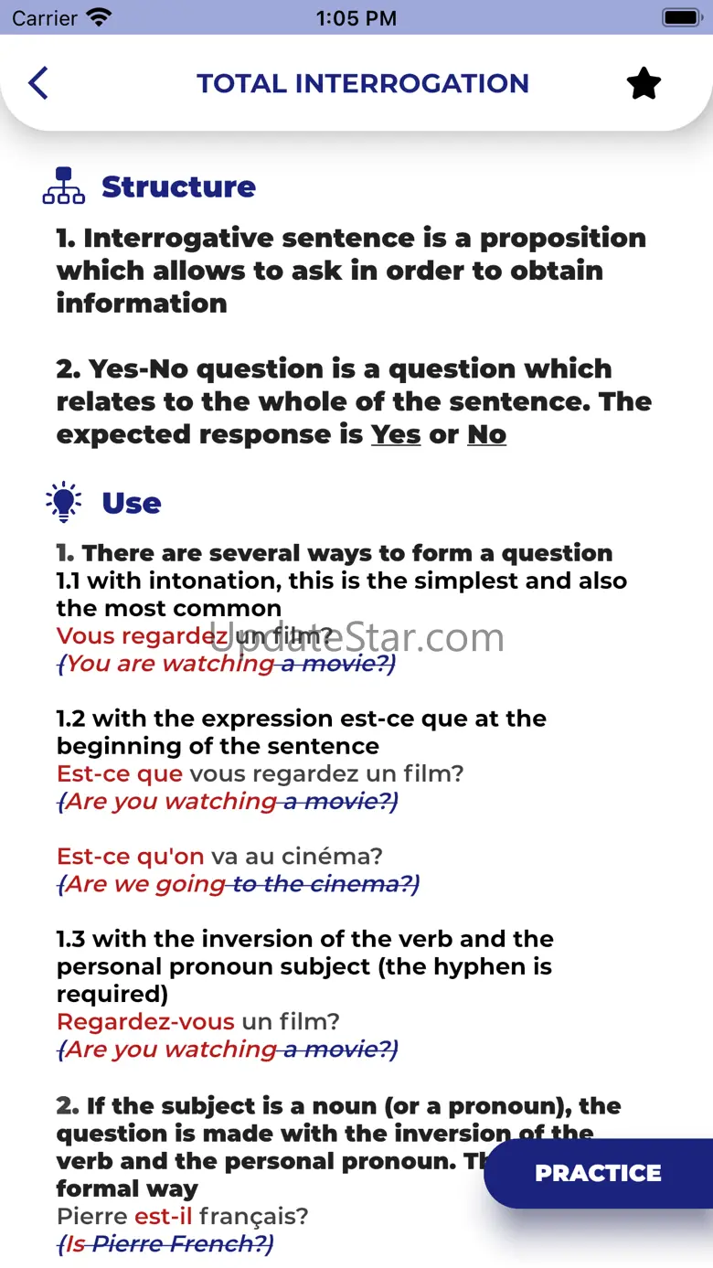 FRENCH GRAMMAR・Lessons & Tests 3.0.1