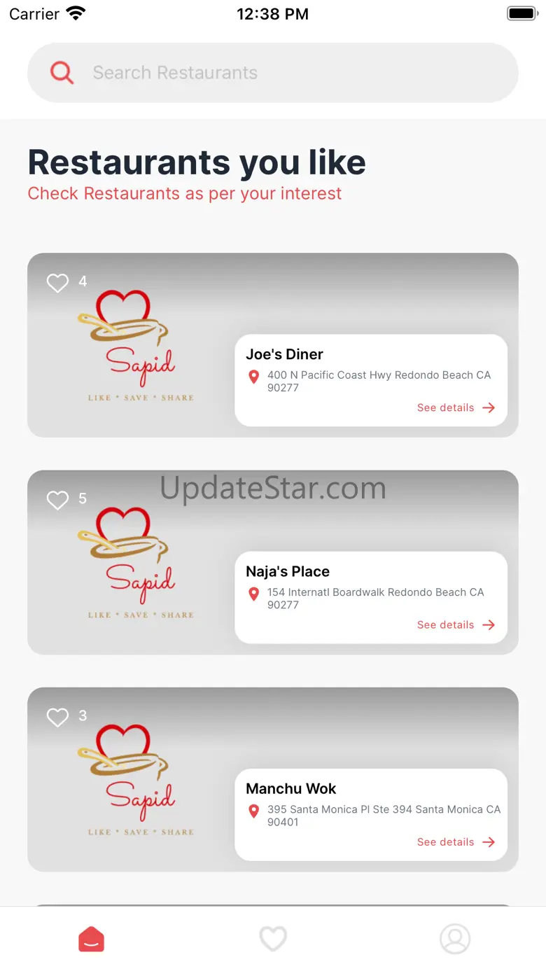 Sapid…Like, Save or Share Menu 1.6