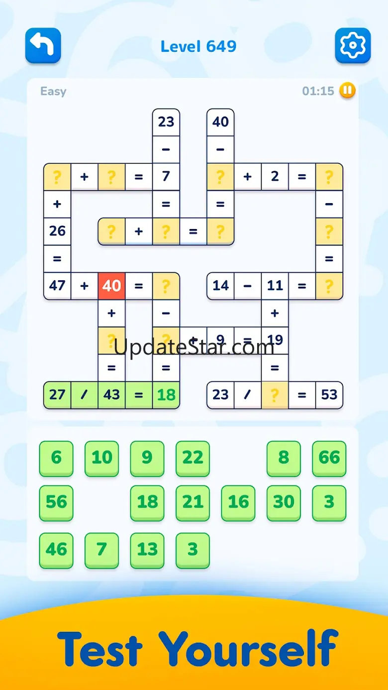Math Crossword — Number Puzzle 2.2.9