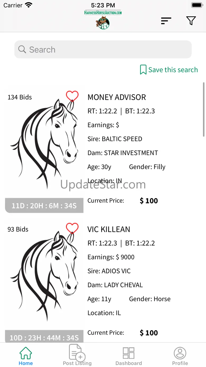 Harness Horse Auction 1.9