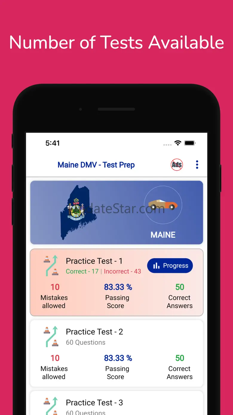 Maine DMV Permit Practice 7.1