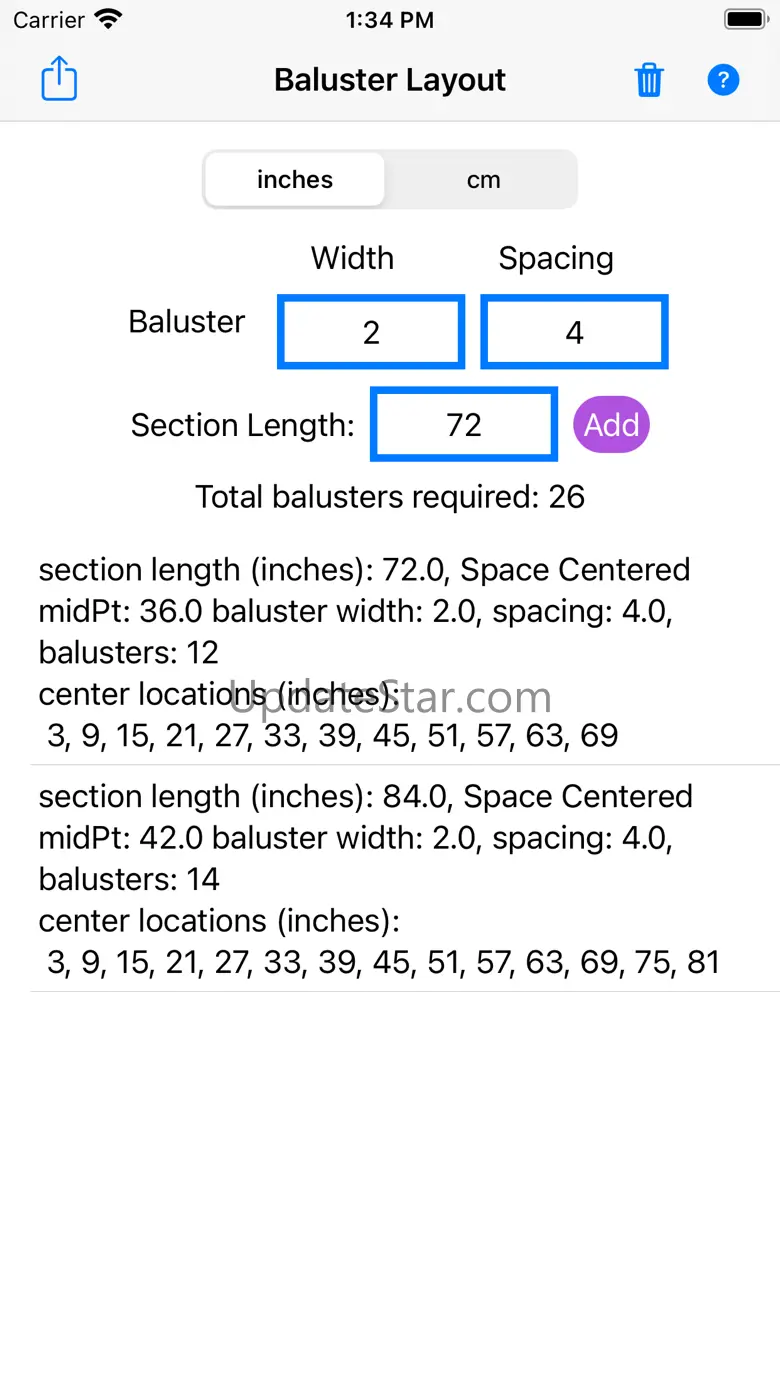 Baluster Layout 1.0.0