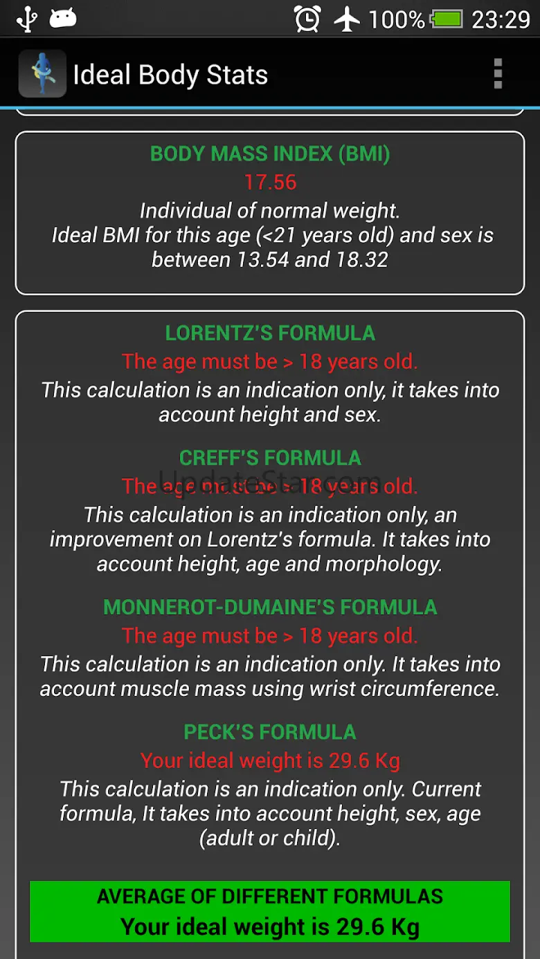Ideal Weight BMI Adult & Child 2.12.2