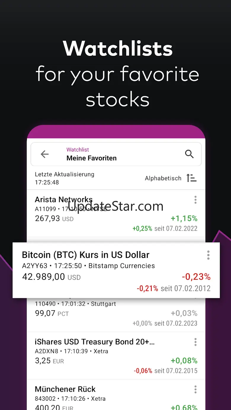 Stock market in focus: onvista 2.40.5
