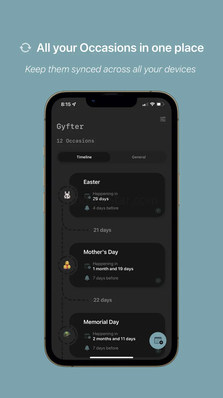 Gyfter - Occasion Reminder 1.3