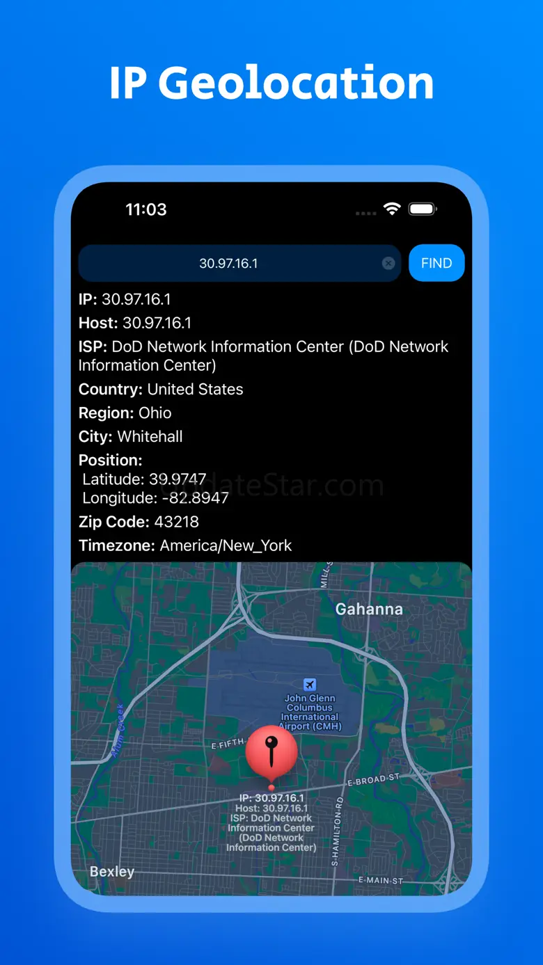 My IP: Address Location 1.10