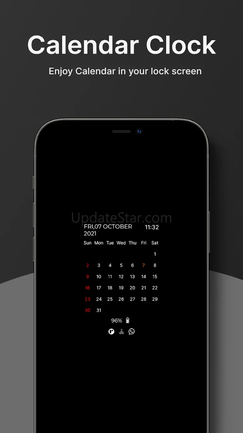 Always on display clock widget 6.4