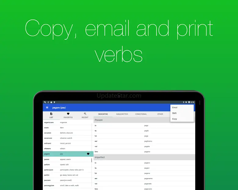 Italian Verb Conjugator Bug fixes