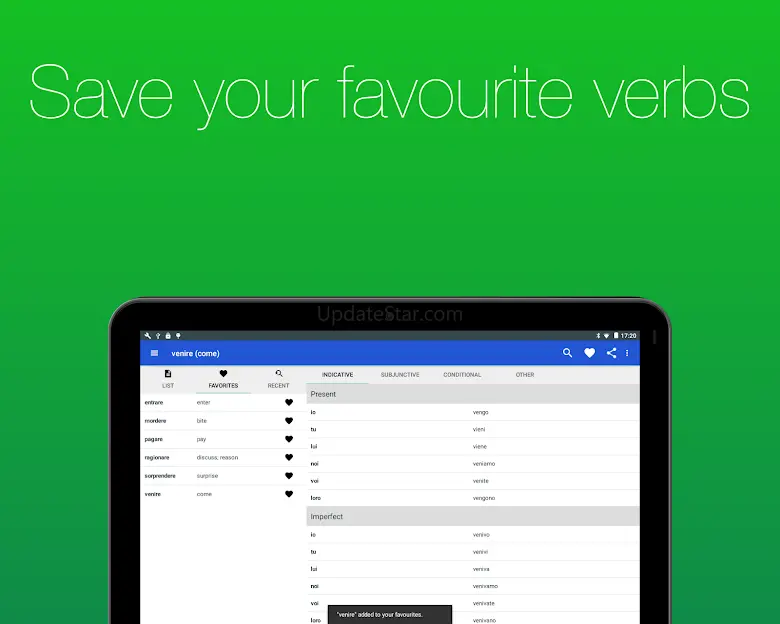 Italian Verb Conjugator Bug fixes