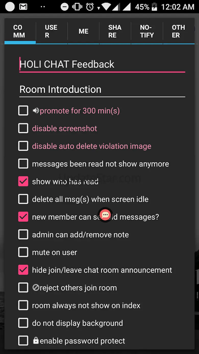 HOLI CHAT - a simple chat room 1.1.4.4