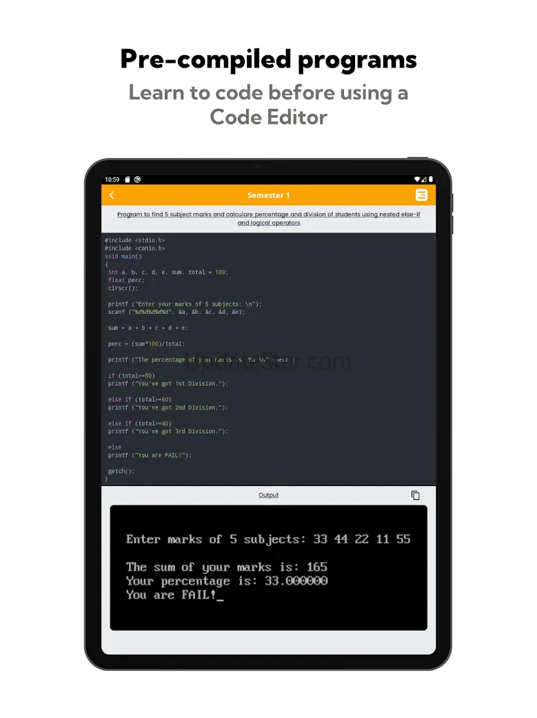 BCA - Course Programming 10.85