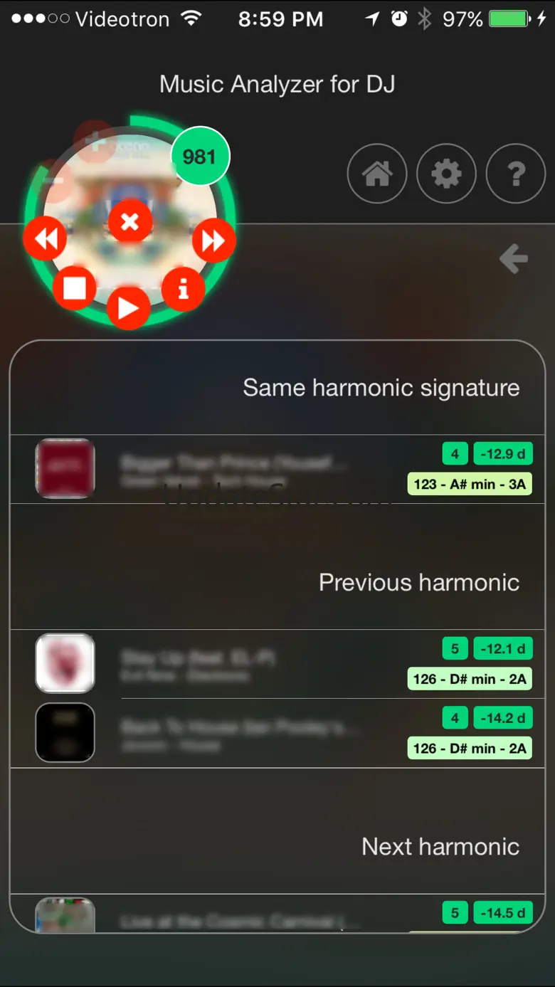 Music analyzer for DJ 1.3