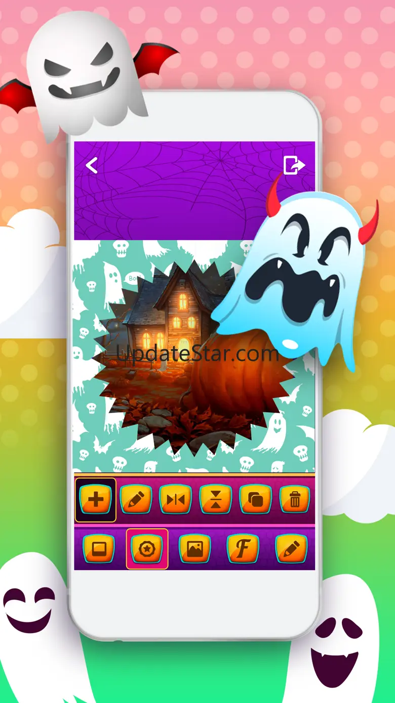 Quick Text on Photo Editor- Add Cute Stickers and Write Captions in Colorful Ghost Frames 1.0