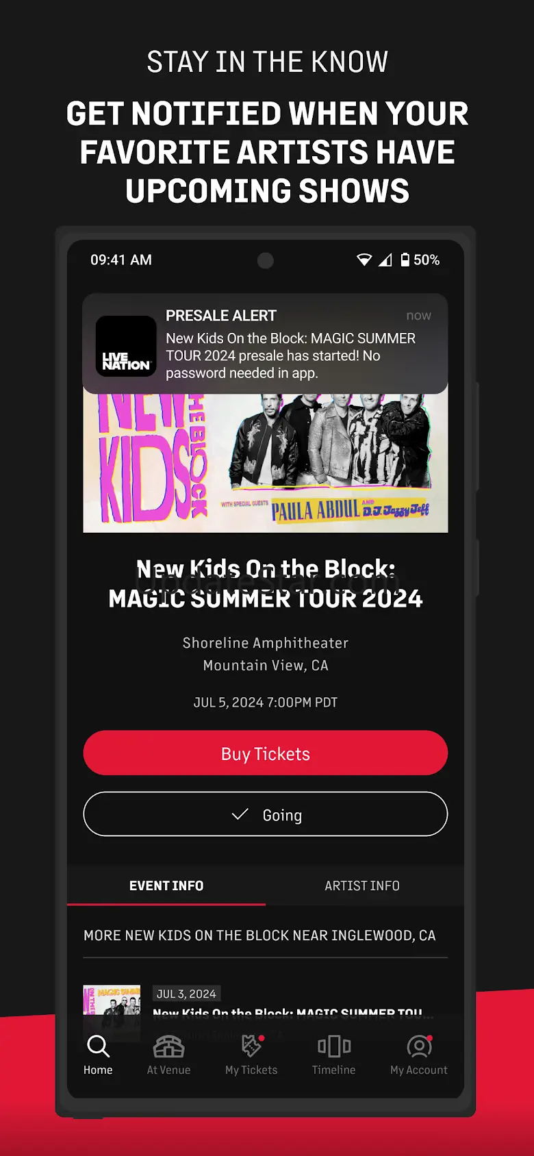 Live Nation At The Concert 9.3.0