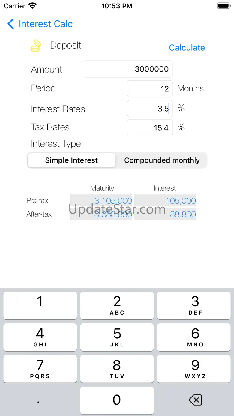 Interest Calculator (deposits) 2.9.3