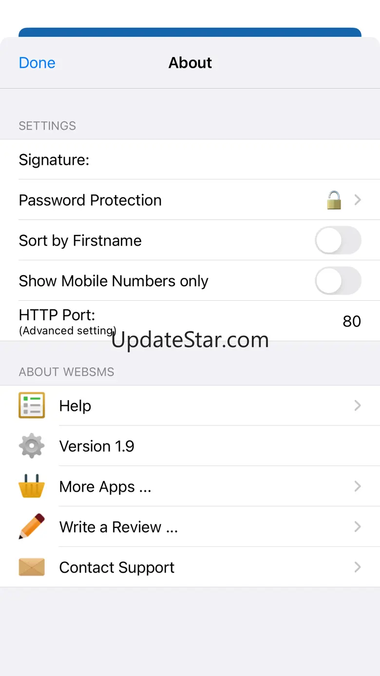 iWeb SMS 1.8