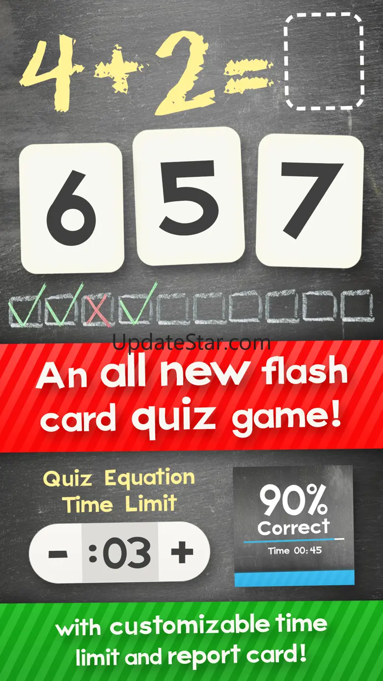 Addition Flash Cards Math Help Quiz Learning Games 2.4
