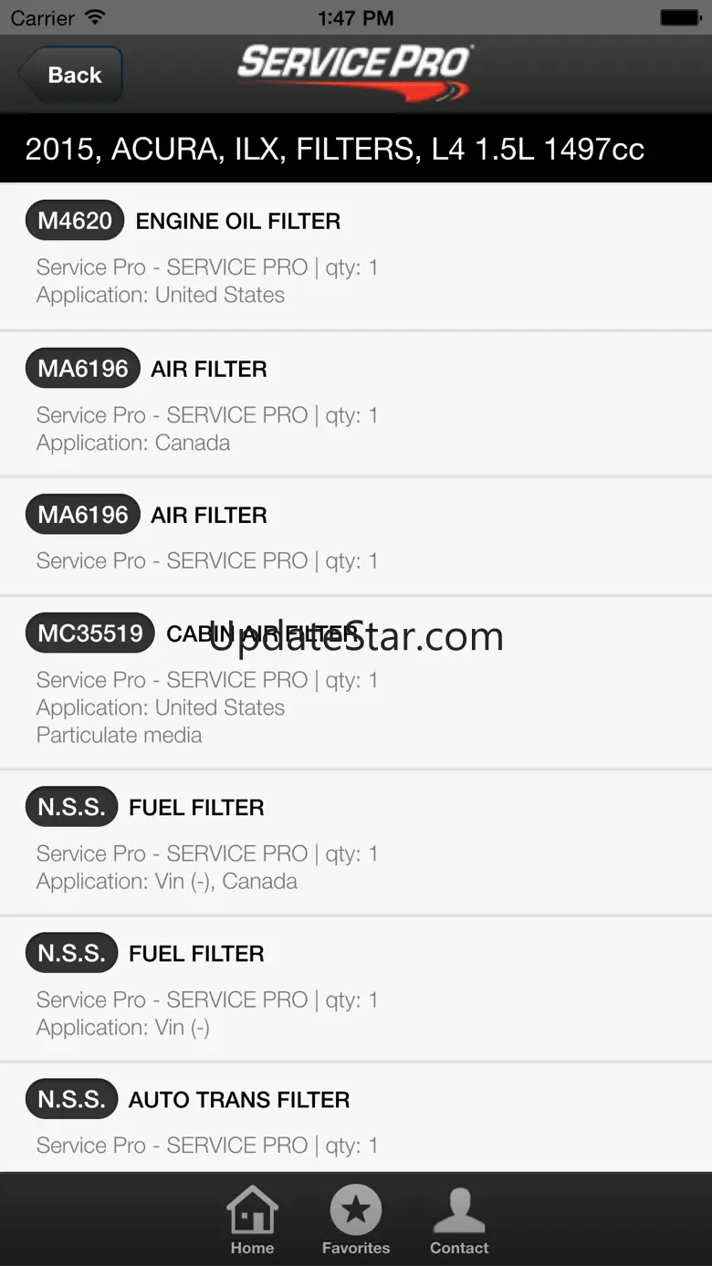 Service Pro Filters and Wipers 1.4.0