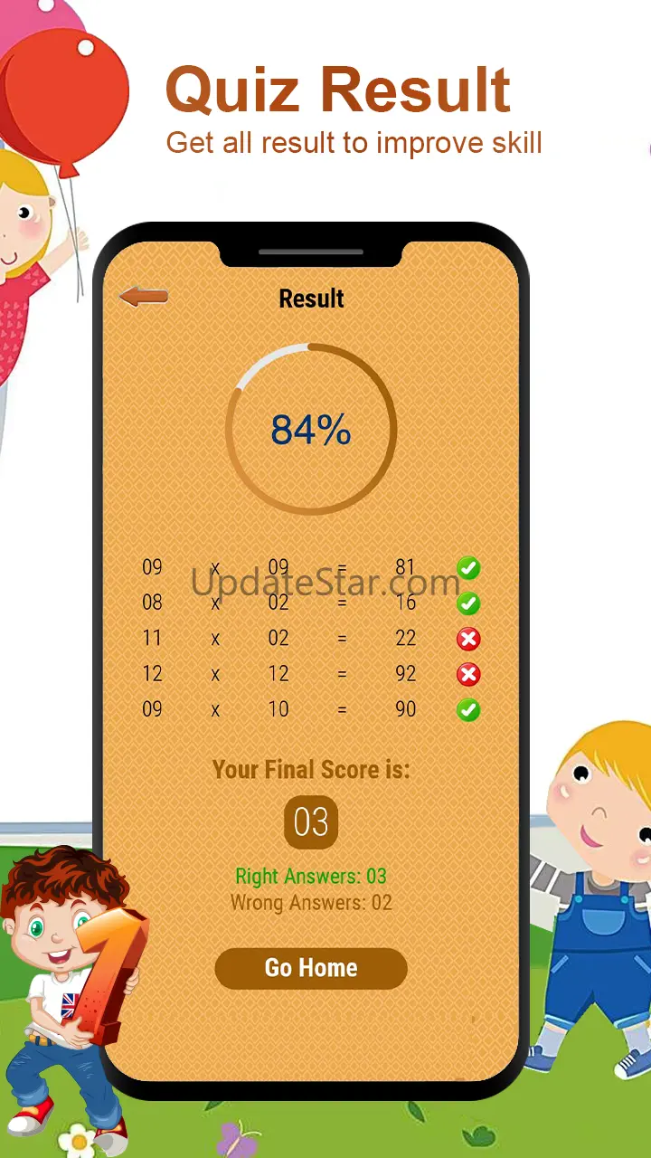 Math’s Quiz, Test Math Tables 1.2.4