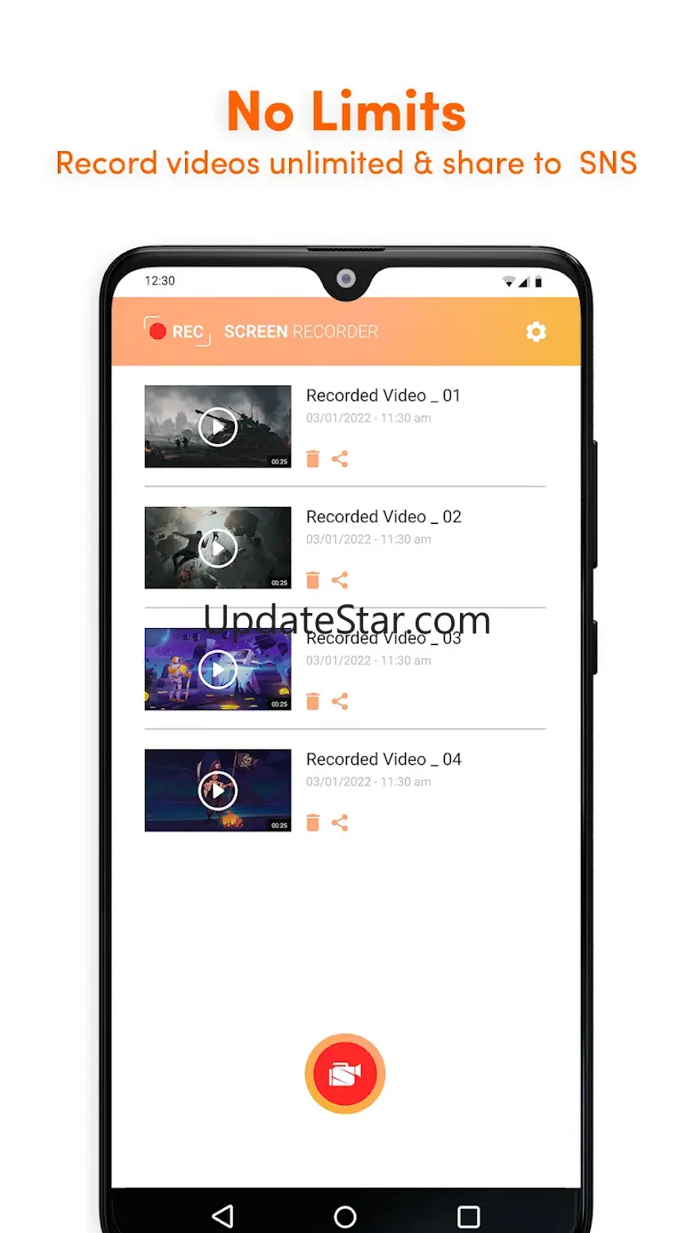 Screen Recorder with Audio: HD 2.3