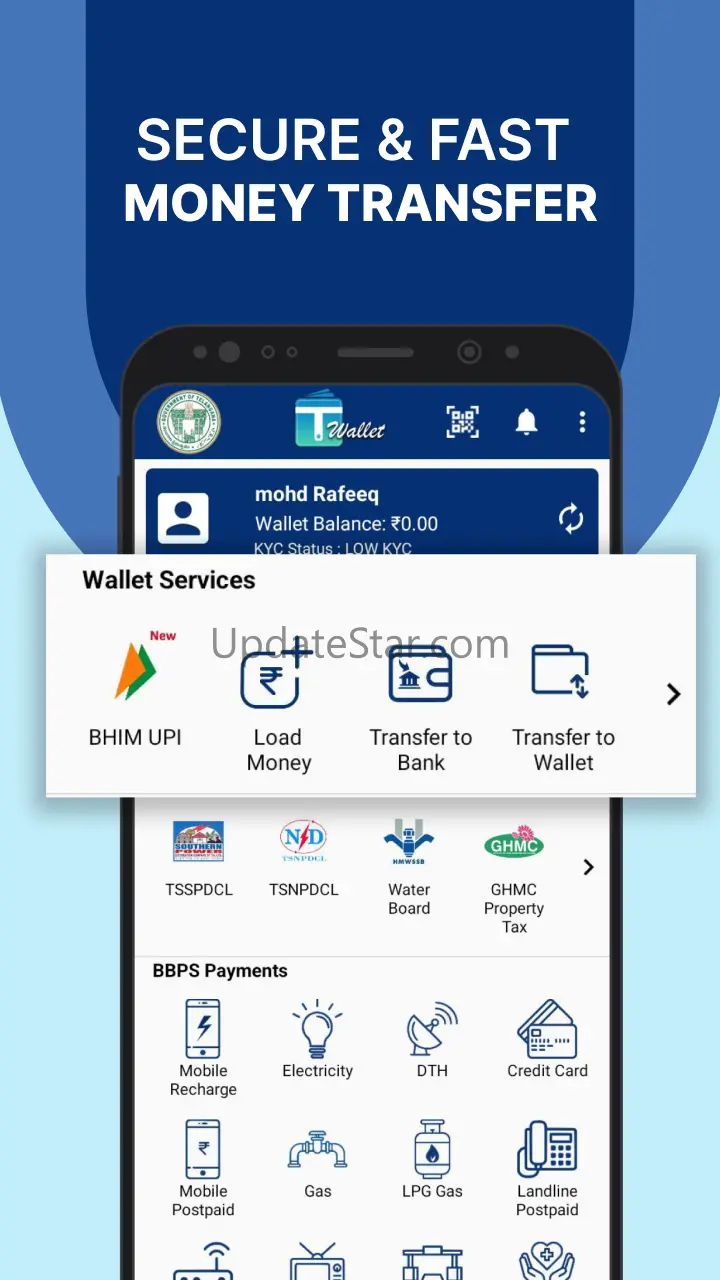 T Wallet: Govt. Payments, IMPS 11.8