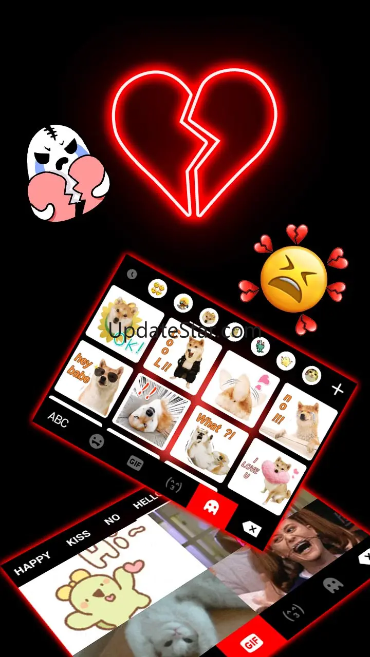 Broken Hearts Gravity Keyboard