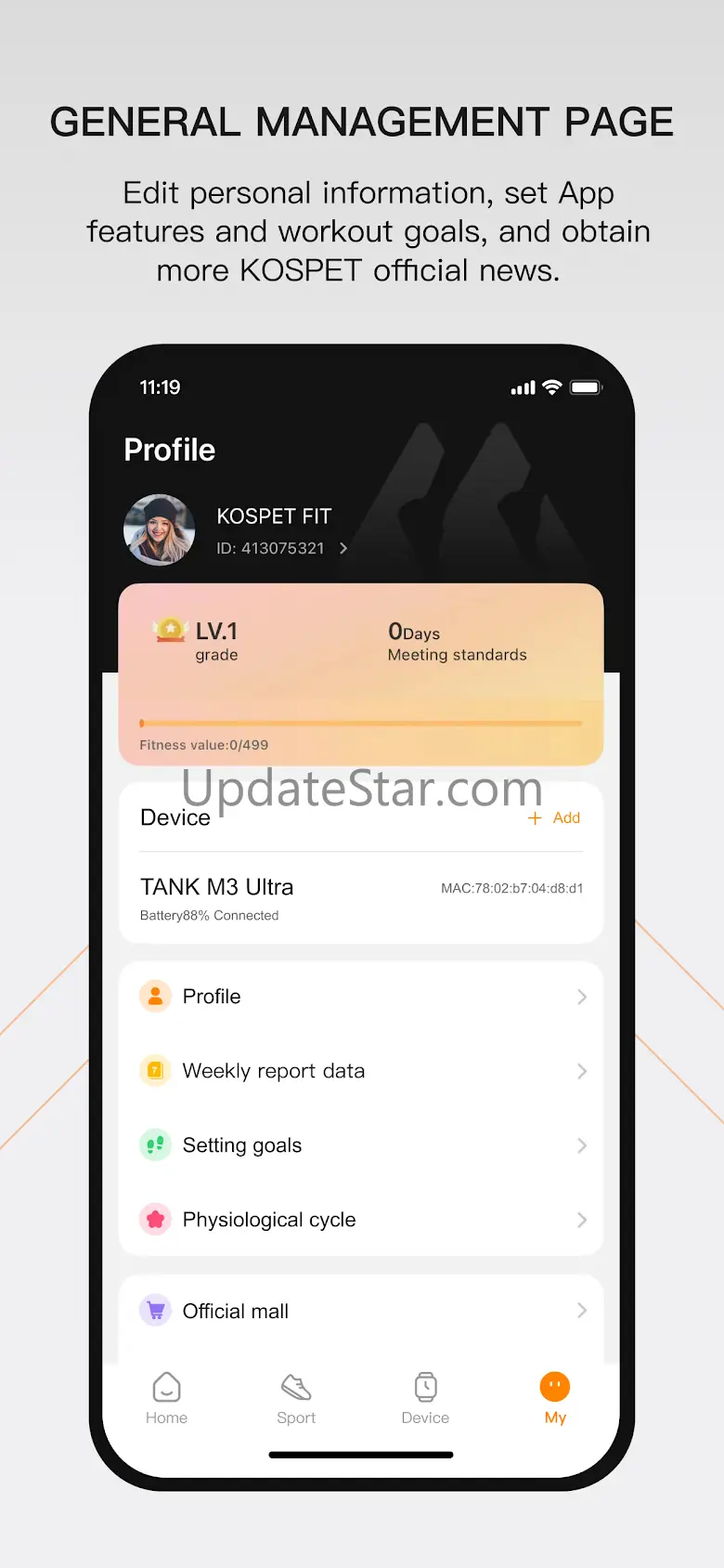 KOSPET FIT 1.1.5