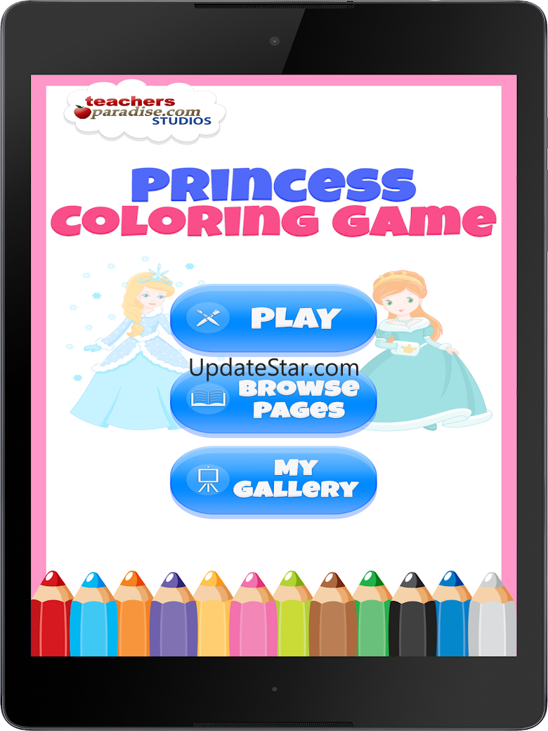 Princess Girls Coloring Book 4