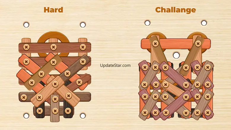 Wood Nuts Bolts: Screw Puzzle