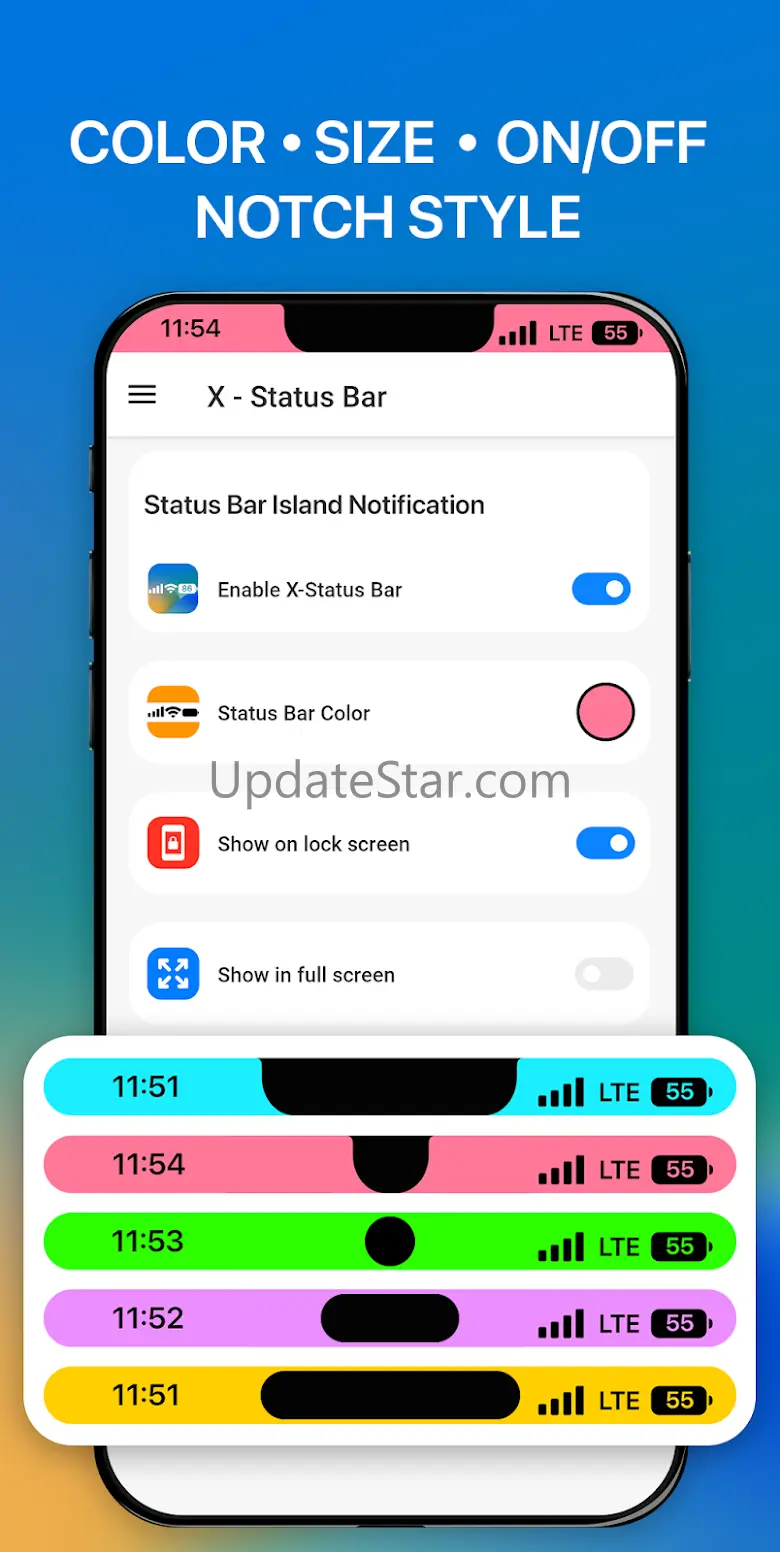 iCenter iOS 16: X - Status Bar 3.6