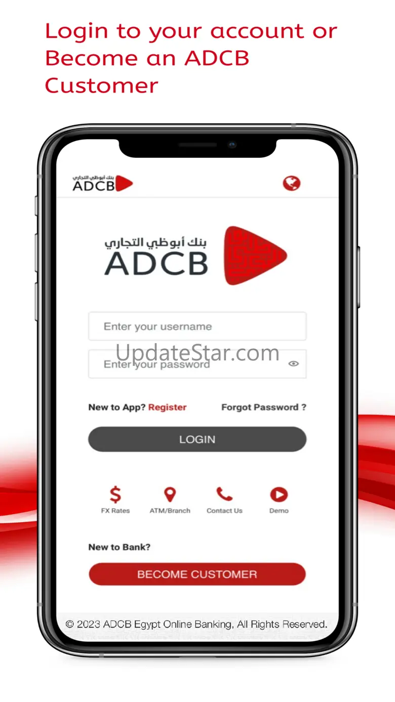 ADCB-Egypt Mobile Banking UI enhancement without Onboarding