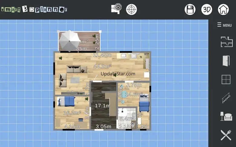 3D Floor Plan | smart3Dplanner 9.8