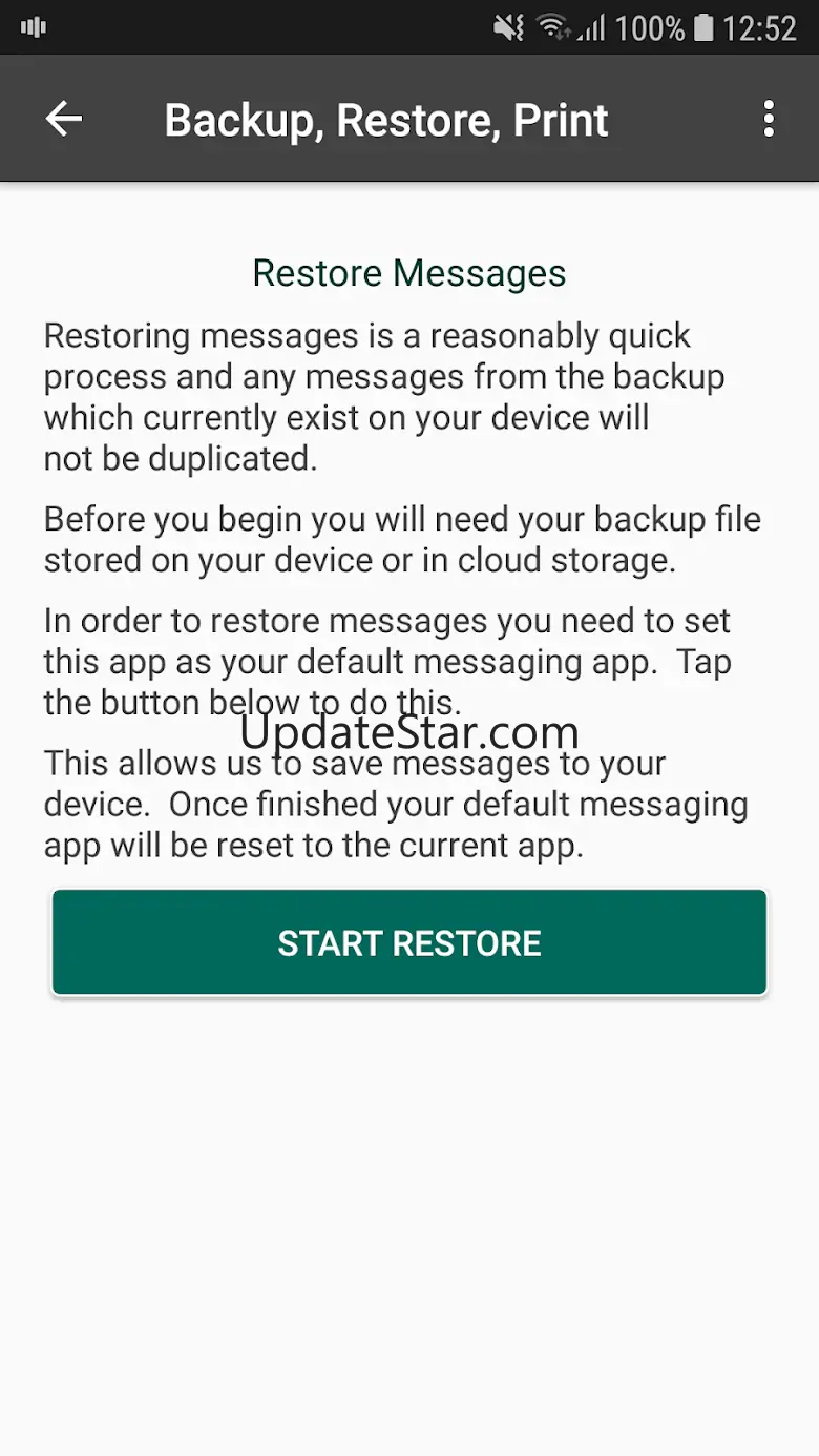 Print Text Messages (Backup, R 4.9.4