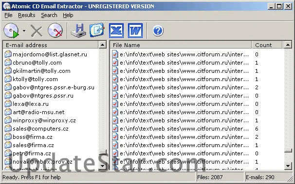 Atomic CD Email Extractor 4.0