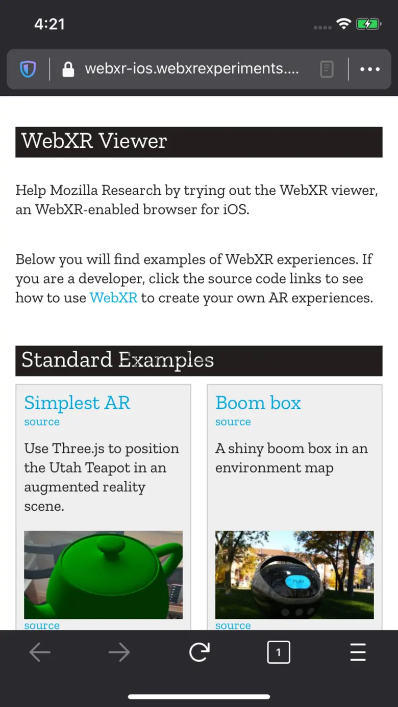 XR Browser 1.0