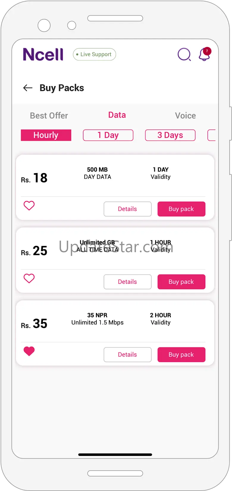 Ncell App: Recharge, Buy Packs 7.5.1.0