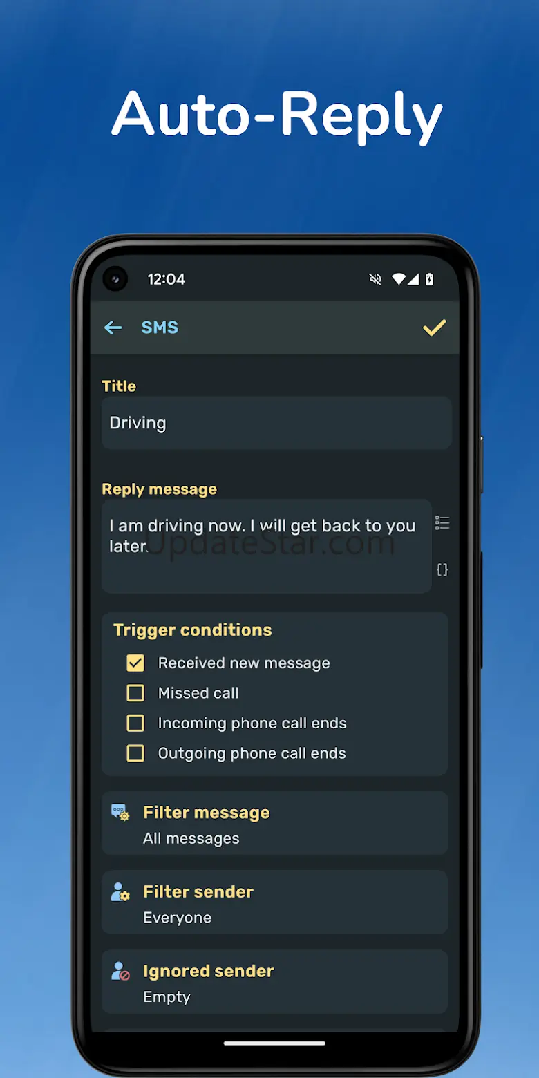 Auto Text: Automatic Message 5.3.7