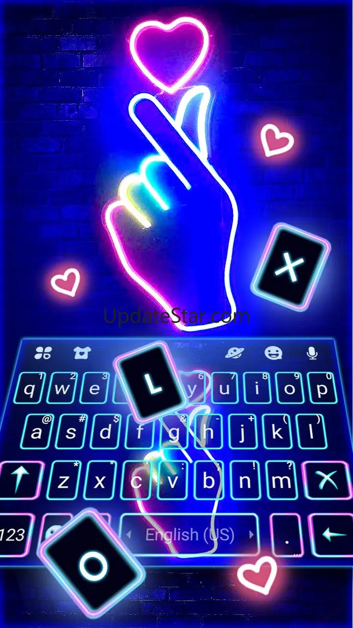 Love Heart Neon Theme