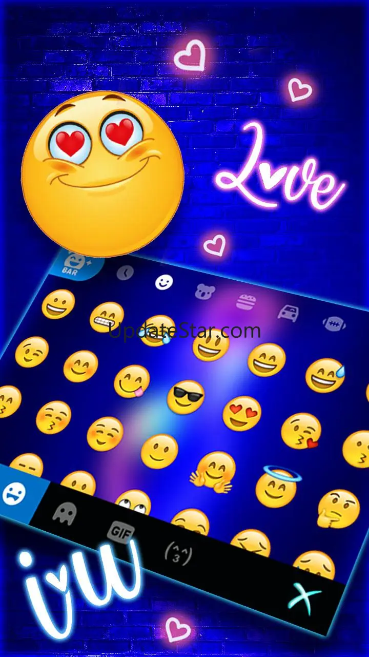 Love Heart Neon Theme