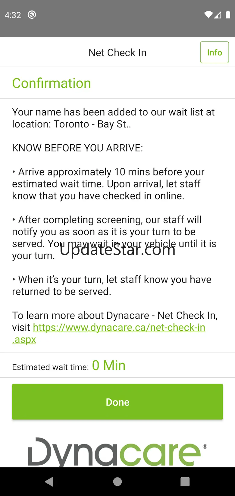 Dynacare - Net Check In 2.3.12