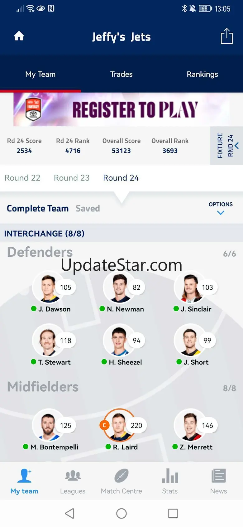 AFL Fantasy 11.10